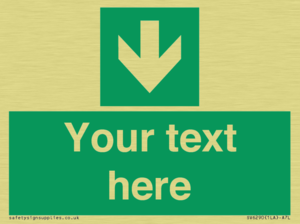 Safe condition Custom arrow down sign